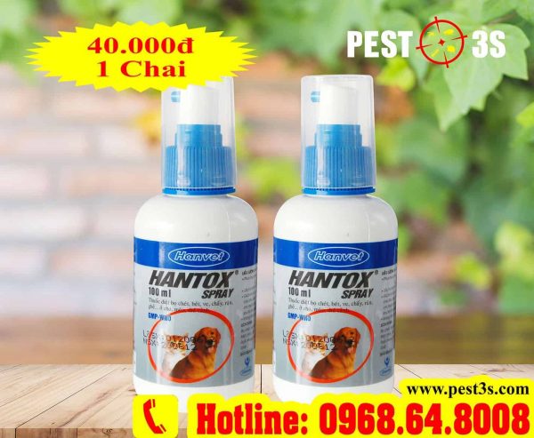 Hantox Spray (100ml) - Bình xịt trực tiếp phòng và diệt bọ chét hiệu quả