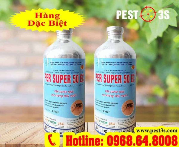 Per Super 50EC (1000ml) Chai nhôm - Thuốc diệt muỗi, diệt côn trùng, diệt sâu bọ...chuyên dùng