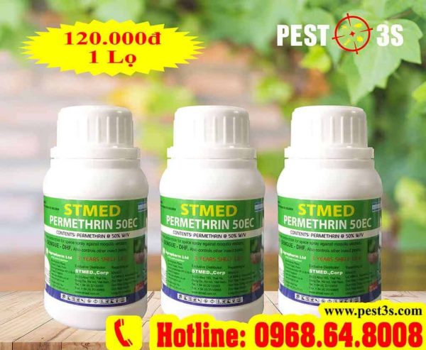 Stmed Permethrin 50EC (100ml) - Thuốc diệt muỗi, ruồi, kiến, gián...hiệu quả