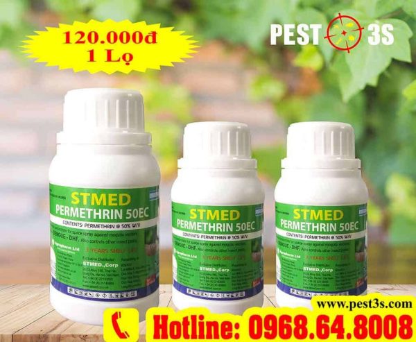 Stmed Permethrin 50EC (100ml) - Thuốc diệt muỗi, ruồi, kiến, gián...hiệu quả