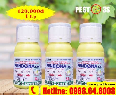 Fendona 10SC (50ml) - (BASF - CHLB ĐỨC) - Thuốc diệt côn trùng, muỗi, gián, ruồi, kiến, bọ chét, ve rận..3 khoang