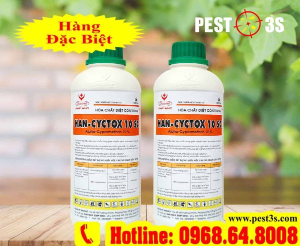 Han-Cyctox 10SC (1000ml) - Thuốc diệt muỗi, diệt ruồi, diệt bọ chét...