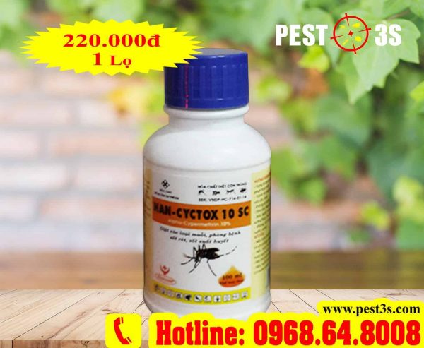 Han-Cyctox 10SC (100ml) - Thuốc diệt muỗi, ve rận, bọ chét hiệu quả cao