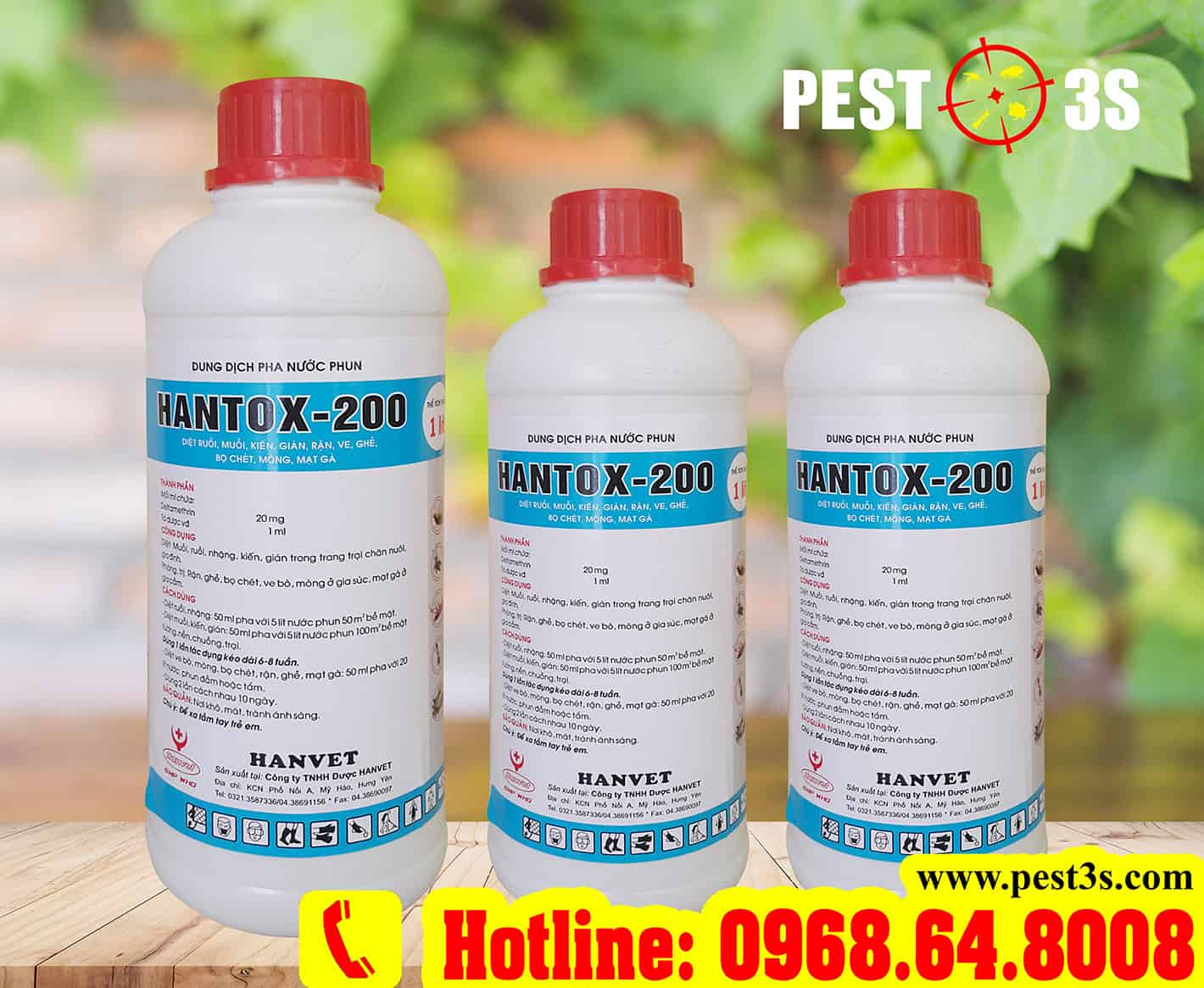 Hantox 200 - Thuốc diệt ruồi nhặng, bọ chét hiệu quả diệt tận gốc 100%