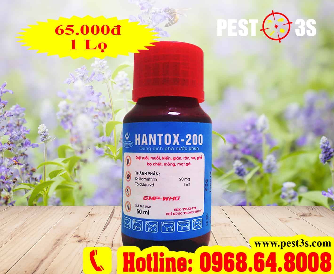 Thuốc diệt bọ chét, diệt ruồi chuyên dụng Hantox-200