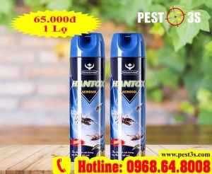 Hantox Aerosol (400ml) - Bình xịt công trùng diệt muỗi, ruồi, gián, kiến....