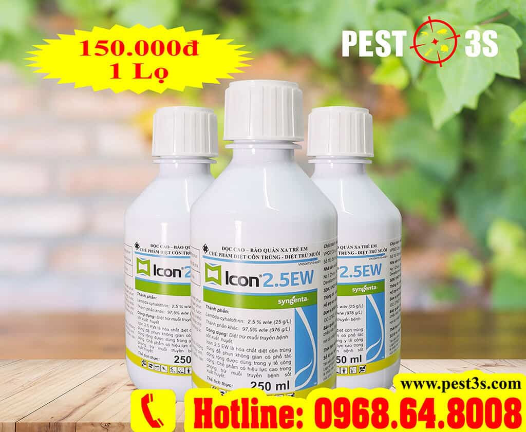 Thuốc diệt muỗi, diệt côn trùng hiệu quả nhất Icon 2.5EW (250 ml) - (Syngenta THỤY SỸ)