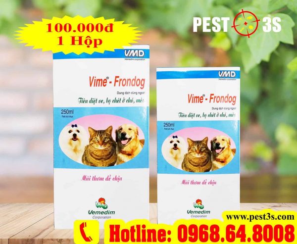 Vime-Frondog - Dung dịch tiêu diệt ve, bọ chét ở chó, mèo.